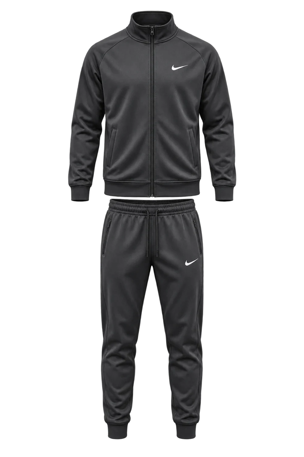 Tuta Nike nera con giacca con zip e pantaloni